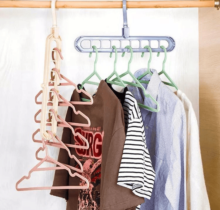 360˚ Degree 9 Multi-Port Support Hanger, Space Saving Cloth Hanger 360˚ Degree 9 Multi-Port Support Hanger, Space Saving Cloth Hanger